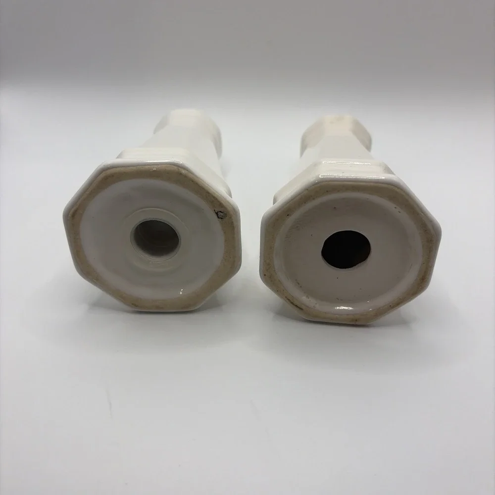 Vintage Pfaltzgraff Heritage White Salt & Pepper Shakers Set USA
